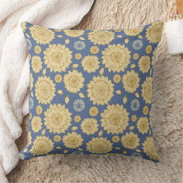Coussin Écart de soleil II en bleu pays