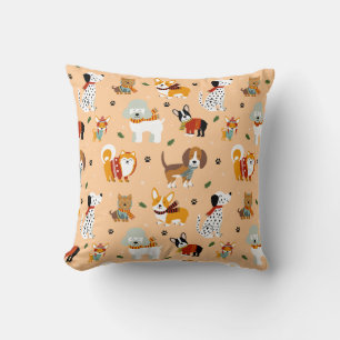 Coussin Écharpes festives d'hiver pour chiots