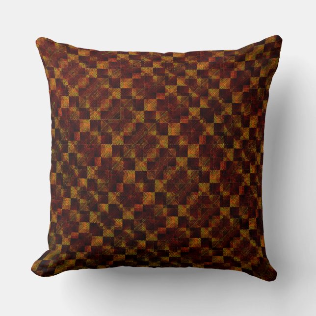Coussin Échecs déformés extrêmement sale de rouille ou vie (Recto)