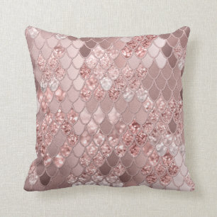 Coussin Échelle de Parties scintillant de sirènes n° 8 
