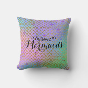 Coussin Échelle de sirène colorée Jeu d'oreiller