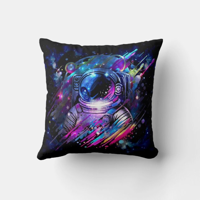 Coussin Éclaboussure de couleur Astronaute de l'espace éto (Verso)