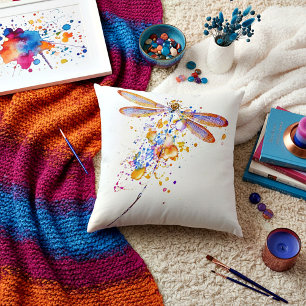 Coussin Éclaboussure de libellule