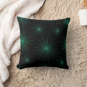 Coussin Éclairage cosmique Éclatement vert