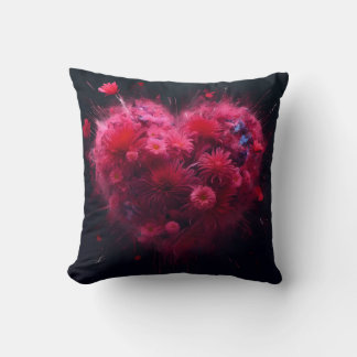 Coussin Éclatement du coeur rose