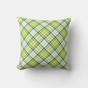 Coussin Écossais vert