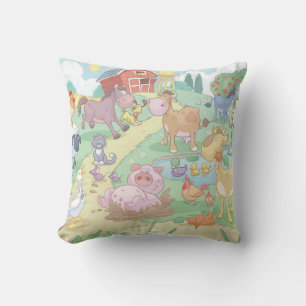 Coussin Écouteurs de coton de catégorie A et animaux de la