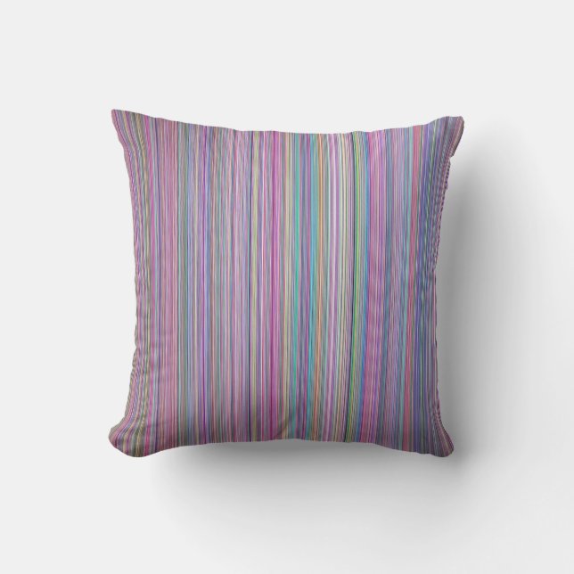 Coussin écran de télévision cassé rainbow strié (Recto)