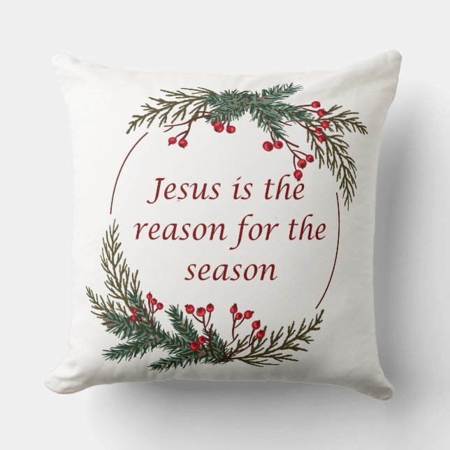 Coussin Écriture chrétienne de Noël  (Recto)