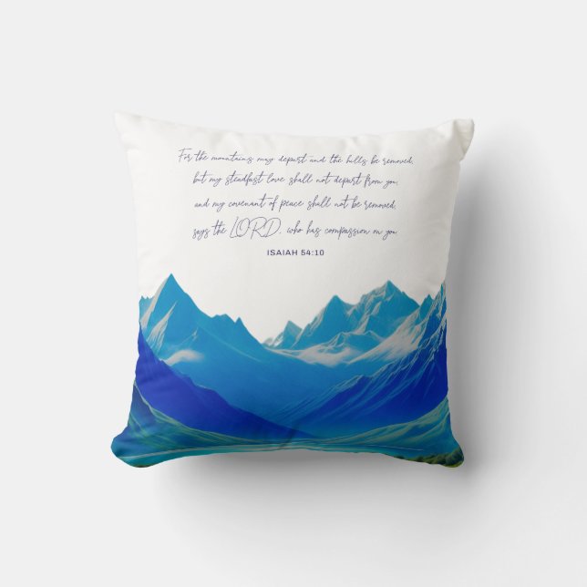Coussin Écriture moderne Isaïe 54 (Recto)