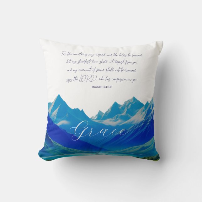 Coussin Écriture moderne Isaïe 54 (Recto)