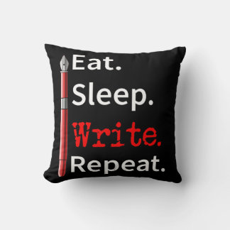 Coussin Ecrivain de répétition d'écriture du sommeil de l'