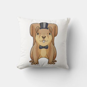 Coussin Écureuil en marié avec costume