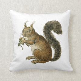 Coussin Écureuil Vintage Illustration Cushion