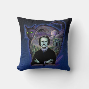 Coussin Edgar Allan Poe gothique