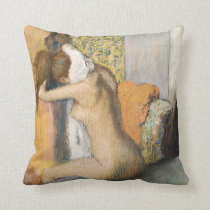 Coussin Edgar Degas   après Bath, cou de séchage de femm