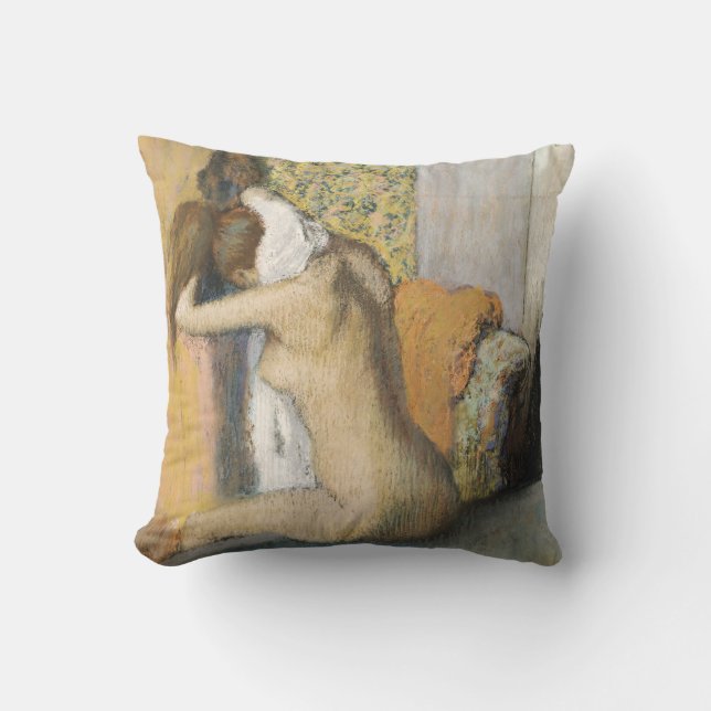 Coussin Edgar Degas | après Bath, cou de séchage de femme (Recto)