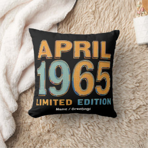 Coussin Édition limitée Vintage 1965 Cadeau d'anniversaire