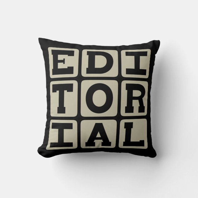 Coussin Éditorial, article de journal (Recto)