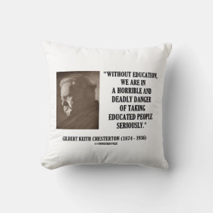 Coussin Éducation G.K. Chesterton Danger Mortel Sérieuseme