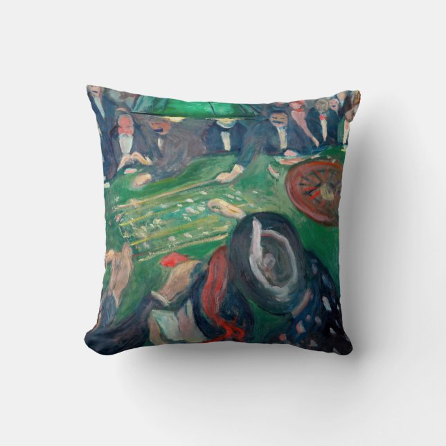 Coussin Edvard Munch - Table de roulette à Monte Carlo (Recto)