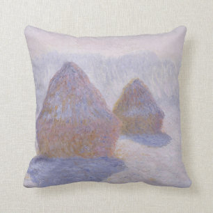 Coussin Effet de meules de foin de Claude Monet de neige