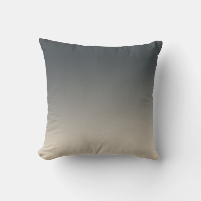 Coussin Effet Ombre gris foncé et blanc cassé (Recto)