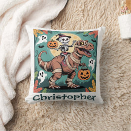 Coussin Éffrayant Dino Rider - Squelette sur Mummy T-Rex