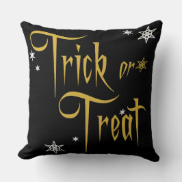 Coussin Effrayant Elegant Gold Trick ou Treat Pillow Pillo
