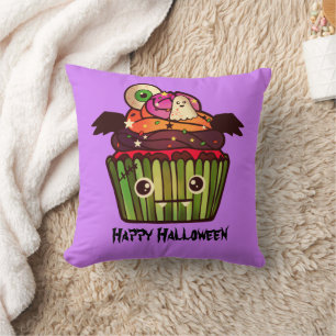Coussin Éffrayant Halloween Cupcake