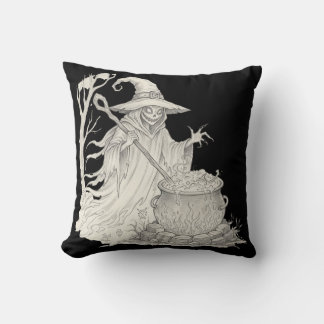 Coussin Éffrayante marmite fantôme remuant T-shirt Hallowe
