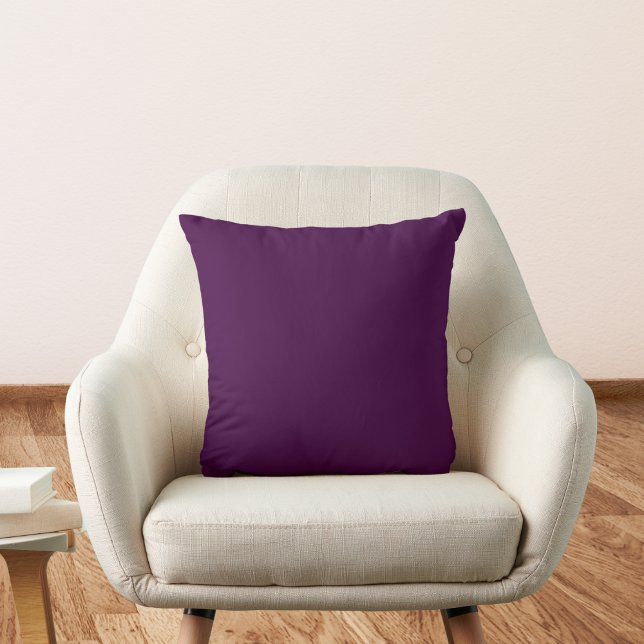 Coussin Eggplant Purple Solid (Créateur téléchargé)
