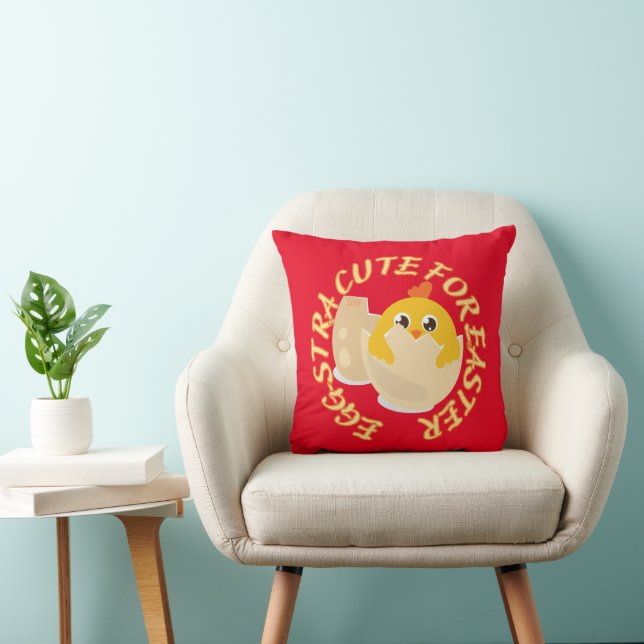 Coussin EGGSTRA CUTE POUR PÂQUES drôle petit cadeau pâques (Chaise)