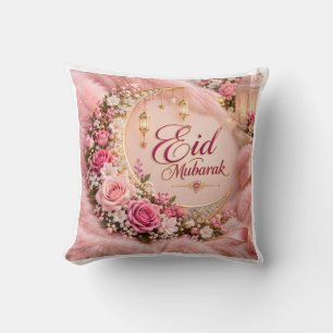 Coussin Eid Mubarak Cadeau de fête islamique Décor