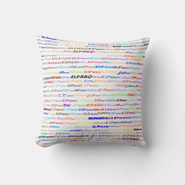 Coussin El Paso Texte Design II Pilote (Recto)