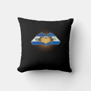 Coussin El Salvador Et Nicaragua Mains Cardiaques