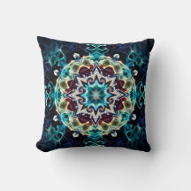 Electrifying Blue Throw Pillow