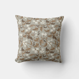 Coussin Élégance botanique vintage