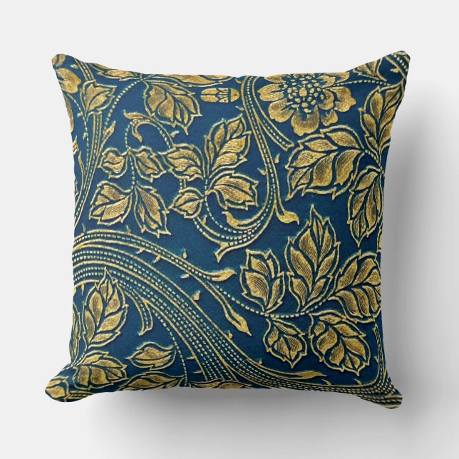 Coussin Élégance de la floraison dorée (Recto)