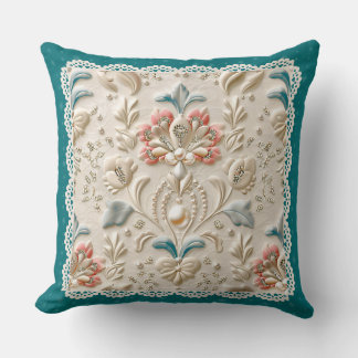 Coussin Elégance de perle : Jeu de Motif brodé en cristal