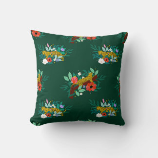 Coussin Élégance du léopard tropical