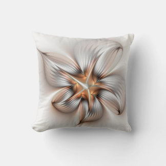 Coussin Élégance florale Art Abstrait fractal moderne