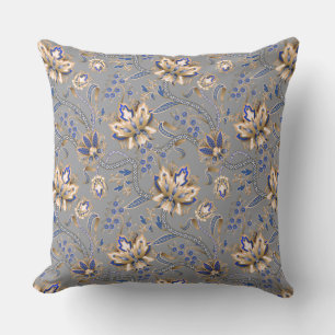 Coussin Élégance Moderne Grise Et Bleue 