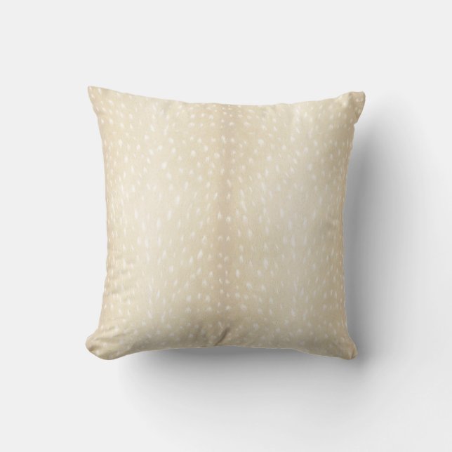 Coussin Elégance Russe Lumière Taupe Deer Fawn Fur Imprime (Recto)