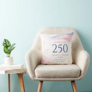 Coussin Élégant 250e Jour de l'Indépendance américaine 4 j