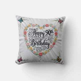 Coussin Elégant 90e Anniversaire Jeu d'Oreiller : Un Trib