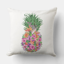 Coussin Élégant ananas tropical d'été