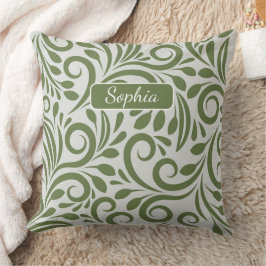 Coussin Elégant Art de forme verte bio pour cadeaux