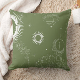 Coussin Elégant Art de forme verte bio pour cadeaux