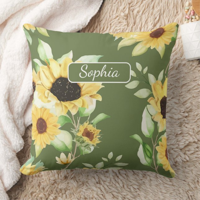 Coussin Elégant Art de forme verte bio pour cadeaux (Couverture)